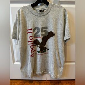 90s Single Stitch Apollo 11 Gray Graphic Tee - Size large made in USA